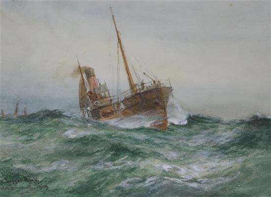 William Minshall Birchall (1884-1941), watercolour, On the Dogger Bank, signed and dated 1929, 19 x 26cm